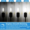 image:imageBrightever E12 LED Light Bulbs 40 Watt Equivalent 4W Candelabra Dimmable Edison Bulbs 5000K T6 Bulbs for Chandelier Ceiling Fan Light 400LM Vintage T25 Tubular Small Filament Bulbs 24 Packs