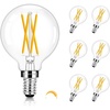 image:imageBrightever 6 Pack G165 LED Light Bulbs 4W E26 Dimmable Candelabra Bulb 40W Equivalent Warm White 2700K 480LM Clear Glass Globe Edison Light Bulbs for Ceiling Fan Chandelier Vanity Light2700k Warm White