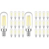 image:imageBrightever E12 LED Light Bulbs 40 Watt Equivalent 4W Candelabra Dimmable Edison Bulbs 5000K T6 Bulbs for Chandelier Ceiling Fan Light 400LM Vintage T25 Tubular Small Filament Bulbs 24 Packs