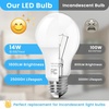 image:imageBrightever A19 LED Bulbs 100W Dimmable LED Light Bulbs Equivalent Energy Efficient 14W Daylight White 5000K 1600 Lumens E26 Standard Light Bulb for Bedroom Living Room Office Lamp 4Pack