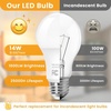 image:imageBrightever A19 LED Light Bulbs Dimmable 100W Equivalent LED Bulbs Energy Efficient 14W E26 Bulb Soft White 2700K 1600 Lumens Lightbulbs for Bedroom Living Room Home Office 4Pack