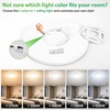 image:image4 Packs 12 Inch LED Flush Mount Ceiling Light Fixture  24W 3200LM 063 UltraSlim Dimmable 5CCT 2700K6500K Selectable LED Ceiling Light Flush Mount for Bedroom Kitchen BlackWhite
