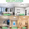 image:image4 Packs 12 Inch LED Flush Mount Ceiling Light Fixture  24W 3200LM 063 UltraSlim Dimmable 5CCT 2700K6500K Selectable LED Ceiling Light Flush Mount for Bedroom Kitchen BlackBlack