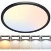 image:image4 Packs 12 Inch LED Flush Mount Ceiling Light Fixture  24W 3200LM 063 UltraSlim Dimmable 5CCT 2700K6500K Selectable LED Ceiling Light Flush Mount for Bedroom Kitchen BlackBlack